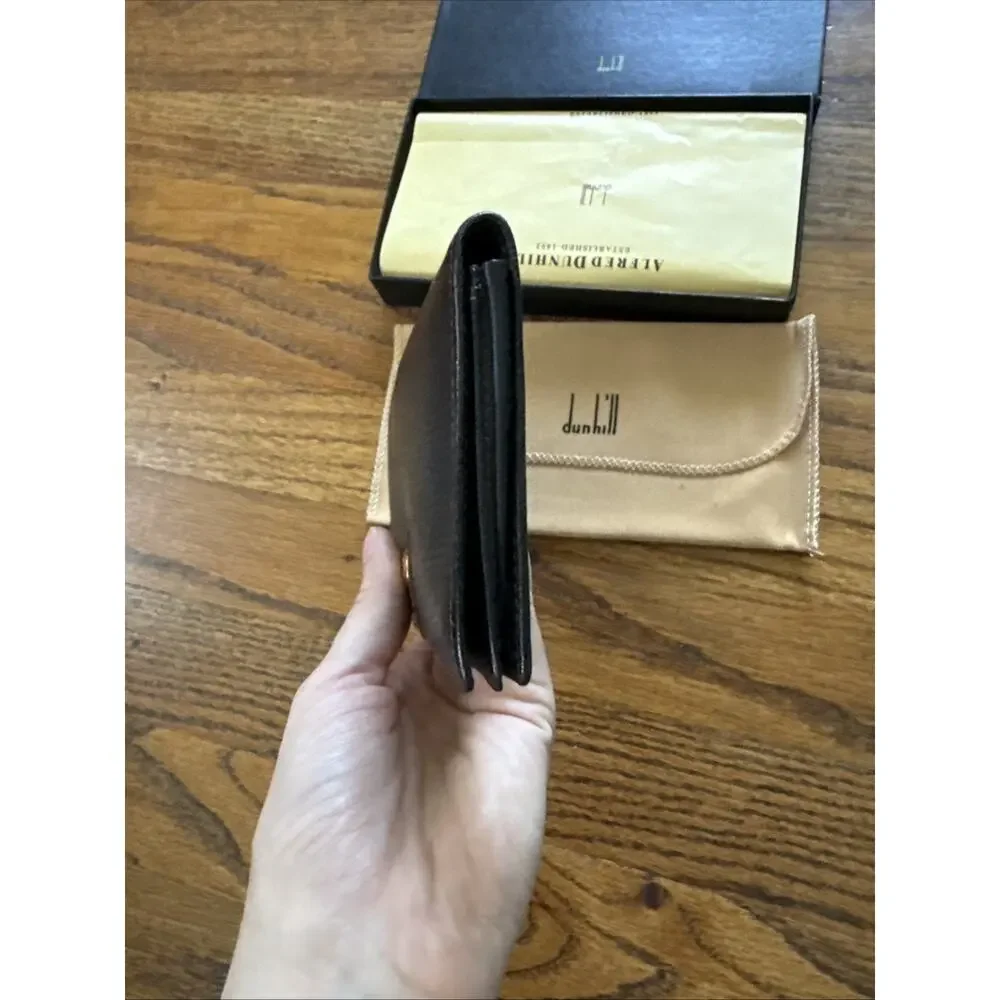 Vintage ALFRED DUNHILL Long Leather Wallet with ID Window - Boxed